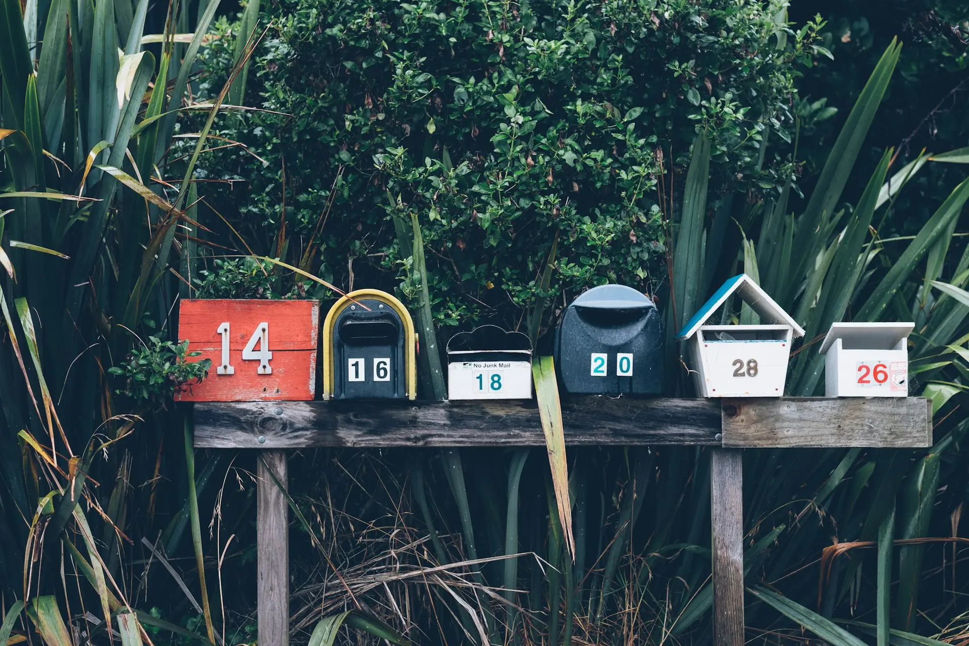 Contact Page - Row of p;f school country mail boxes